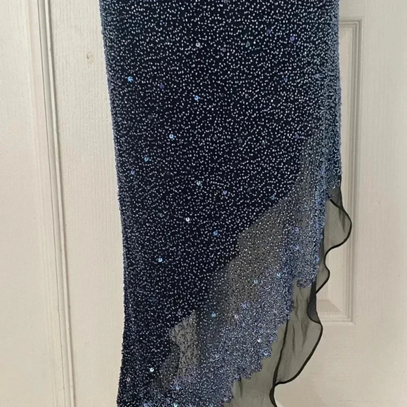 Scala Vintage Beaded Assymetrical Y2K Evening Dress - Picture 4 of 10